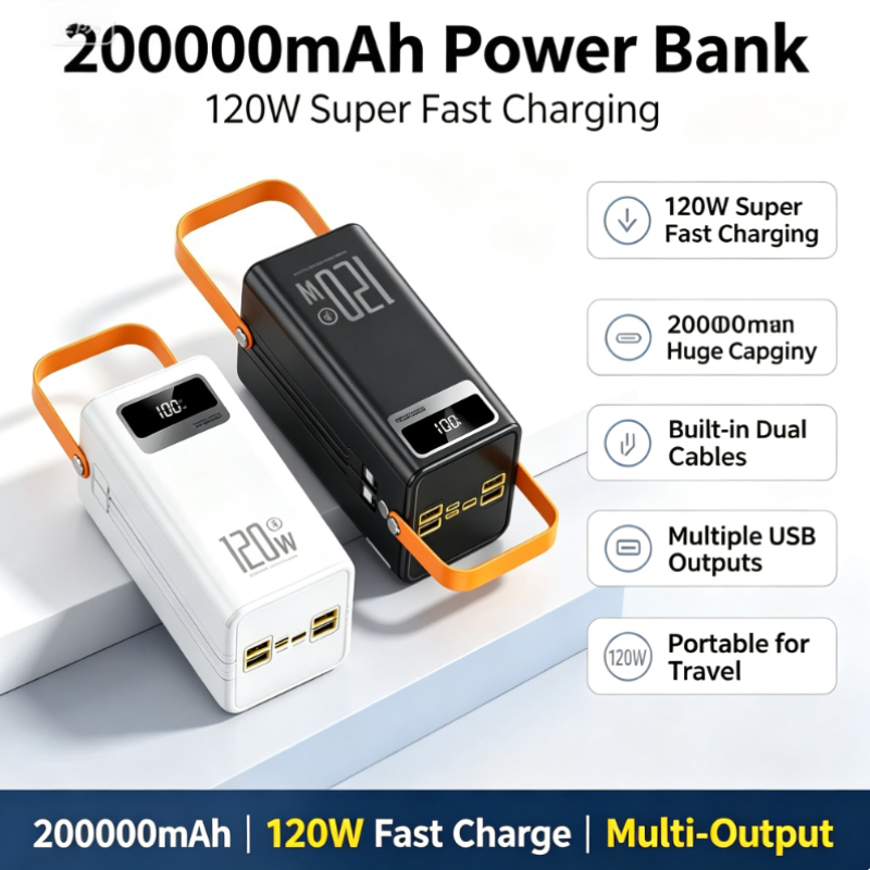 120W Fast Charging Power Bank  - огляд і ціна Outdoor Power Adapter Usb C
